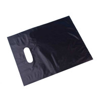 Plastic Carrier Bags Black 20x25cm PE 20 micron (100 pieces) [H810BK3]