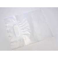 Plastic Carrier Bags Clear 40x40cm extra strong Patch Handles - PE 45 micron (100 pieces) [H1616CL4]