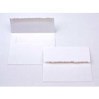 Envelopes White 22.2x14.6cm with Deckled Edges Mohawk (50 pieces) [E730]