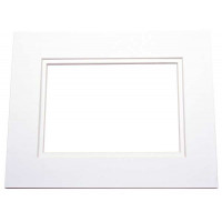 Mount Board Double thick bright White/White 12.7x17.8cm with 8.9x13.9cm Window (25 pieces) [MD30022]