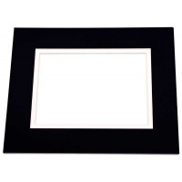 Mount Board Double thick Black/White 50.8x61cm with 10.5x13.5cm Window (25 pieces) [MD30064]