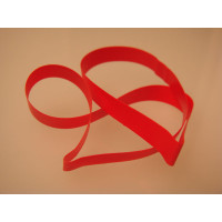 Red Vinyl Stretch Loop 25,5cm (50 Pieces) [10CVLRD]