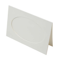 Cards with Frame Nature 10.5x16.3cm Oval cut - Outer size for 12.5x17.5 print 240g 14.3x21.6cm (25 pieces) [PJ41121]