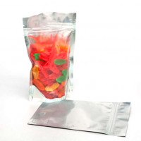 Stand Up Pouches Transparent/Silver 12x7.5x18.5cm | 114 grams (100 pieces) [ZBGS46]