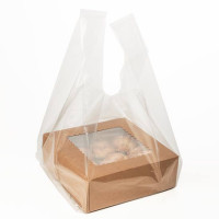 Plastic Carrier Bags Transparent 25.4x22.9x52.1cm (100 pieces) [CHB1]