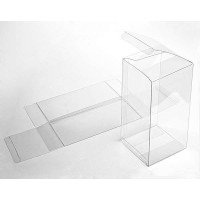 Plastic Gift Boxes 10.2x10.2x20.3cm Crystal Clear (25 pieces) [FB57]