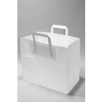 Shopping Bag Bleached Kraft 70 g/qm 22x11x36 cm (50 pcs) [PADW7036]