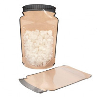 Stand Up Pouches Kraft Pot Shape With Clear Front 15.2x7.9x25.4cm (100 pieces) [SP7KC]