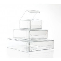Giftboxes Crystal Clear 10.2 x 10.2 x 2.5cm (25 Pieces) [VB301]