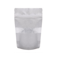 Stand Up Pouches Rice Paper Silver with Window 13x8x20.5cm | 113 grams (100 pieces) [ZBGR3S]