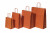 Paper Carrier Bags Orange 26+12x35cm Kraft 90 grams (50 pieces) [PAM2635OR]