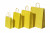 Paper Carrier Bags Yellow 32+12x41cm Kraft 100 grams (50 pieces) [PAM3241Y]