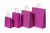 Paper Carrier Bags Pink 18+8x22cm Kraft 90 grams (50 pieces) [PAM1822P]