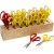 Kids Scissors with rack, L: 12.5 cm, 1 set [HOB-11227]