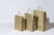 Paper Carrier Bags Gold 26+12x35cm Kraft 90 grams (50 pieces) [PAM2635GO]