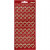 Stickers, sheet 10x23 cm, 1 sheet, gold, red glitter [HOB-170019]