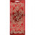 Stickers, sheet 10x23 cm, 1 sheet, gold, transparent red [HOB-170090]