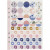 Sticker book, A5 150x210 mm, 1 pc, purple, gold, rose [HOB-192658]