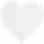 Heart, size 85x85 mm, 240 g, 10 pcs, white [HOB-23009]