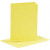 Cards and Envelopes, card size 10.5x15 cm, envelope size 11.5x16.5 cm, 6 sets, yellow [HOB-23012]