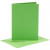 Cards and Envelopes, card size 10.5x15 cm, envelope size 11.5x16.5 cm, 6 sets, green [HOB-23015]