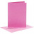 Cards and Envelopes, card size 10.5x15 cm, envelope size 11.5x16.5 cm, 6 sets, pink [HOB-23017]