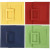 Picture Mount, size A4+A6, carving: 6.5x12.5+16x21 cm, 120 pcs, asstd. colours [HOB-23632]