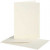 Cards And Envelopes, card size 10.5x15 cm, envelope size 11.5x16.5 cm, 10 sets, off-white [HOB-23708]