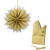 Paper Bag Star, 170 g, 1 set, gold [HOB-24367]