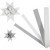 Paper Star Strips, W: 15+25 mm, D: 6.5+11.5 cm, 40 strips, silver [HOB-24372]