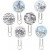Shaker clips, D: 25 mm, L: 49 mm, 6 pcs, asstd. colours [HOB-24801]