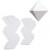 Diamond Ornaments, H: 6.5+8.5 cm, 180 g, 12 pcs, white [HOB-252750]