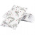 Pillow box, size 23.9x15x6 cm, 300 g, 3 pcs, green, white, metallic red [HOB-25357]