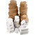 Boxes, size 6.5-18 cm, 30 pcs, brown, white [HOB-26373]