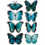 3D Stickers, size 20-35 mm, 8 pcs, blue [HOB-27008]