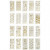 Peel Off Stickers, sheet 10x23 cm, 20 mixed sheets, gold [HOB-28030]