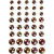 Rhinestones, size 6+8+10 mm, 40 pcs, brown [HOB-28325]