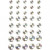 Rhinestones, size 6+8+10 mm, 40 pcs, crystal [HOB-28326]