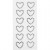Rhinestone hearts, size 23x21 mm, 12 pcs [HOB-28435]