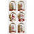Shaker stickers, size 49x32+45x36 mm, 6 pcs, gold [HOB-28483]