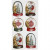 Shaker stickers, size 49x32+45x36 mm, 6 pcs, gold [HOB-28489]