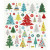 Fancy Glitter Stickers, sheet 15x16.5 cm, approx. 63 pc, 1 sheet [HOB-28910]