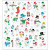 Fancy Glitter Stickers, sheet 15x16.5 cm, approx. 60 pc, 1 sheet [HOB-28958]