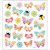 Stickers, sheet 15x16.5 cm, 24 pc, 1 sheet [HOB-29075]