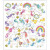 Stickers, sheet 15x16.5 cm, approx. 31 pc, 1 sheet [HOB-29121]