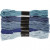 Embroidery Floss, thickness 1 mm, 6 bundles, blue harmony [HOB-412710]