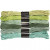 Embroidery Floss, thickness 1 mm, 6 bundles, green harmony [HOB-412740]