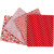 Patchwork Fabric, size 45x55 cm, 100 g/m2, 4 pcs, red [HOB-44174]