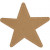 Star, D: 17 cm, thickness 350 g, 4 pcs, natural [HOB-498774]