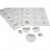 Badges with Drawing Templates, D: 2+4 cm, 100 pcs [HOB-51297]